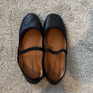 Lucky Brand Women's Black Leather Flats